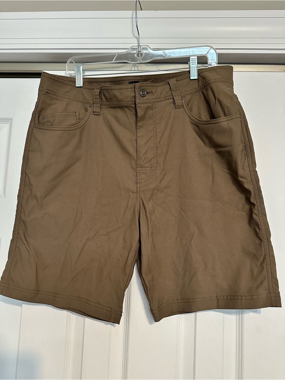 Prana Men's Brown Flat-Front Shorts